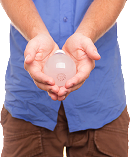 bulb in hand